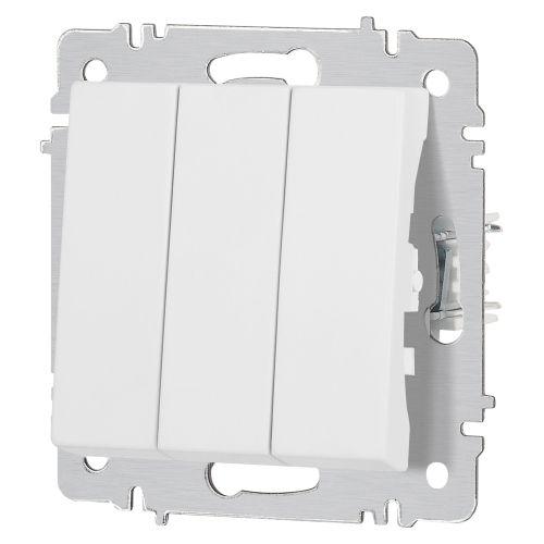 Выключатель 3-кл. СП Accent 6-106-01М 10А IP20 250В AL/CU бел. матов. Intro Б0063532