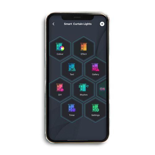 Гирлянда светодиодная ERASG -02 умная "Занавес" RGB 2х2м управление через мобильное приложение Эра Б0060433