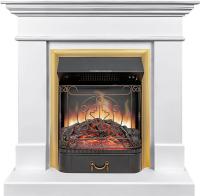 Royal Flame Каминокомплект California STD CRM (Разборный) - Санд сноу с очагом Majestic FX Brass