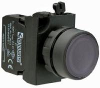 Кнопка нажимная круглая черн. (1НО+1НЗ) EMAS CP102DH