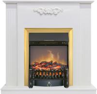 Royal Flame Каминокомплект Lumsden - Белый дуб с очагом Fobos FX M Brass