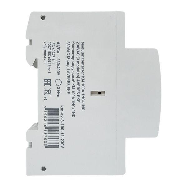 Контактор модульный КМ 100А 1NC+1NO 230В AC (3 мод.) AVERES EKF km-av-3-100-11-230V
