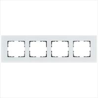 Рамка 4-м G-Glass стекло бел. White Glass Jasmart G1004GW