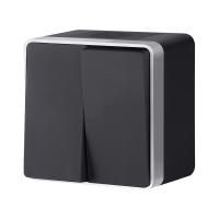 Выключатель Werkel W5020234 черный с серебром