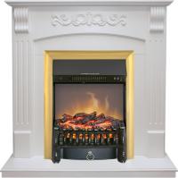 Royal Flame Каминокомплект Sorrento угловой - Белый дуб с очагом Fobos FX M Brass