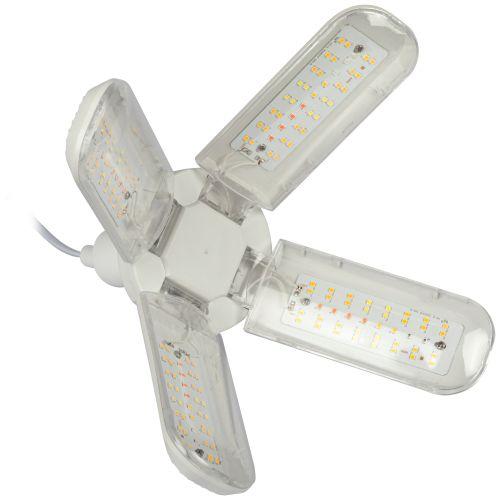 Лампа светодиодная FITO-36W-Rа90-E27-FOLD 36Вт Е27 4-лепестковая для растений полноспектральная Эра Б0061430