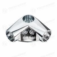 Соединитель 3-х труб угловой с площадкой для полки хром (уп.1шт) Tech-Krep/Zitar 127445
