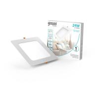 Светильник светодиодный Basic Downlight 24Вт 4000К IP20 2100лм 170-260В 220х26 квадрат бел. GAUSS 9031520224