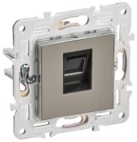 Розетка компьютерная RJ45 кат.5E SKANDY SK-K01N никель IEK SK-K10-1-K50