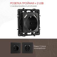 Розетка Arte Milano 217.47-1.black