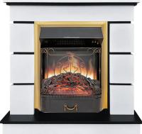 Royal Flame Каминокомплект Modern (Разборный) - Белый с черным с очагом Majestic FX Brass