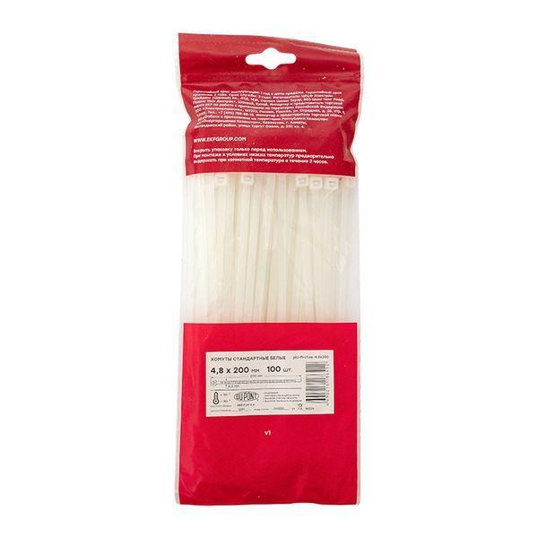 Хомут P6.6 4.8х200 FlexLock стандартный бел. (уп.100шт) PROxima EKF plc-fl-ctsw-4.8x200