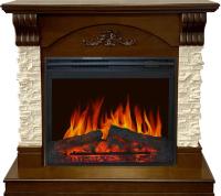 Royal Flame Каминокомплект Prague - Сланец бежевый / Темный дуб с очагом Jupiter FX New
