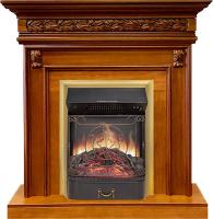 Royal Flame Каминокомплект Valletta - Орех с очагом Majestic FX M Brass
