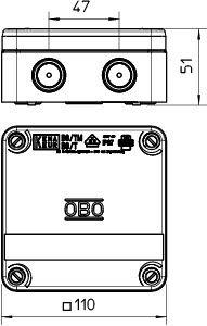 Коробка распределительная 110х110х50мм IP67 B9/T M OBO 2001853