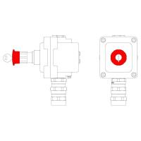 Пост управления взрывонепроницаемый из алюминия LCSD-01-B-MC-Y2R(11)x1-PCMB-KA3MHK DKC LCSD21000014