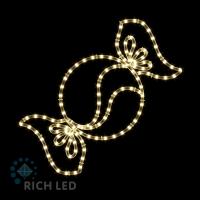 2Д Елочная игрушка Конфета №3 , 630х330 мм, 220В Теплый белый