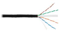 Кабель U/UTP кат.6 (класс E) 4 пары 23 AWG (0.55мм) тест по ISO/IEC 250МГц ОЖ BC чистая медь внутр./внешн. LSZH -40С нг(А)-HFLTx черн. (уп.305м) NIKOLAN NKL 4140C-BK