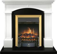 Royal Flame Каминокомплект Langford - Белый с черным с очагом Fobos FX Brass