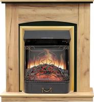 Royal Flame Каминокомплект Barcelona (разборный) - Дуб золотой с очагом Majestic FX Brass