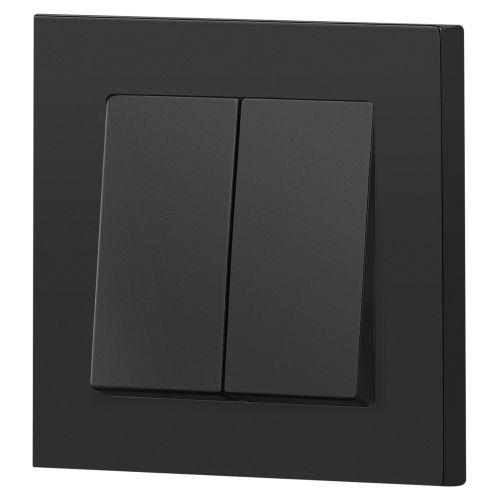 Переключатель 2-кл. СП Accent 6-107-05 10А IP20 250В AL/CU антрацит Intro Б0063564