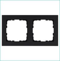 Рамка 2-м G-Classic черн. матов. soft touch Jasmart G1002PB