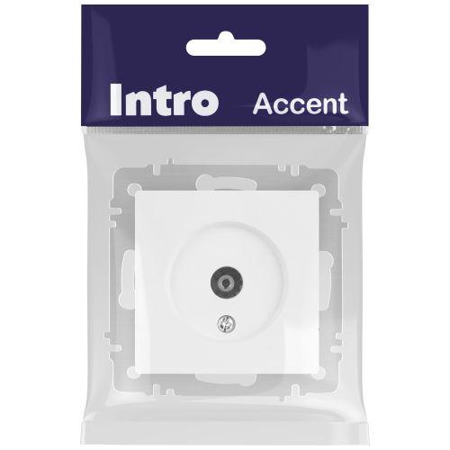 Розетка телевизионная одиночная TV СП Accent 6-301-01М IP20 бел. матов. Intro Б0063603