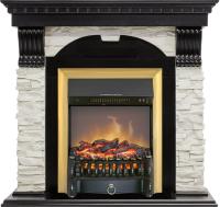 Royal Flame Каминокомплект Dublin - Венге / Сланец белый с очагом Fobos FX M Brass
