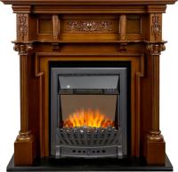 Royal Flame Каминокомплект Oxford - Орех с очагом Aspen Black