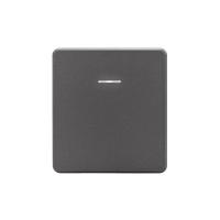 Выключатель ROUND 1 кл с подсветкой 10А с/у титан KRANZ