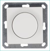 Светорегулятор поворотно-нажимной (диммер) LED 30-400Вт 1gang 2way механизм бел. глянцевый Jasmart G4012W