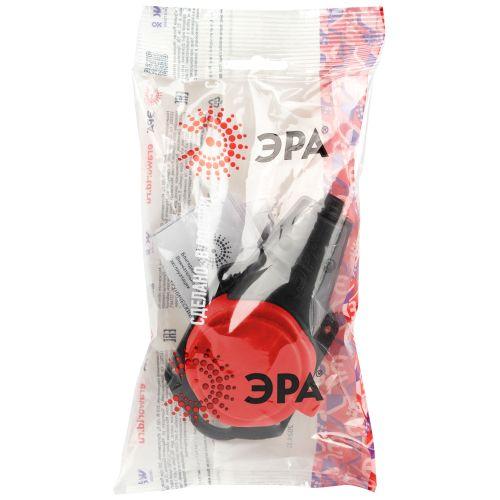 Колодка 1-м с заземл. 16A IP44 KX-1e-RED-IP44 каучук. красн. Эра Б0068412