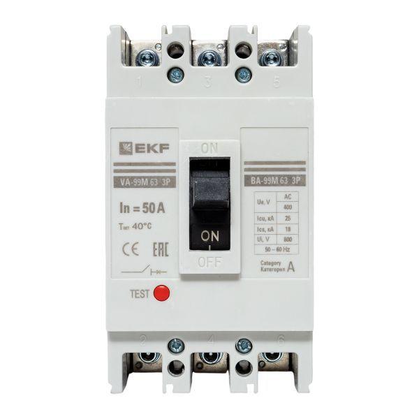 Выключатель автоматический 3п 63/50А 25кА ВА-99М PROxima EKF mccb99-63-50m