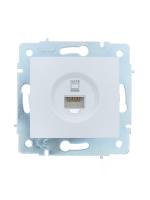 Розетка компьютерная 1-м СП ASTI IP20 RJ45 механизм Cat 6e бел. LEZARD 7081-0288-140