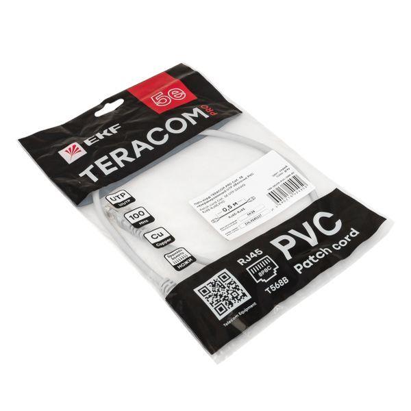Патч-корд кат.5E UTP неэкранир. PVC сер. 0.5м TERACOM PRO EKF TRP-5EUTP-PVC-05M-GY