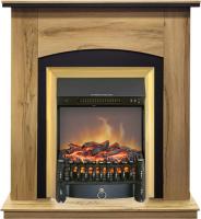 Royal Flame Каминокомплект Barcelona (Разборный) - Дуб галифакс с очагом Fobos FX M Brass
