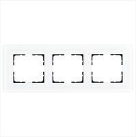 Рамка 3-м G-Glass закругленная стекло матов. бел. Jasmart G1003GW-RM