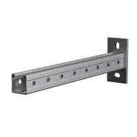 Консоль-страт одиночная усиленная 41х41 L100 сталь 2.5мм (тройная перфорация) HD85 КМ LO55270