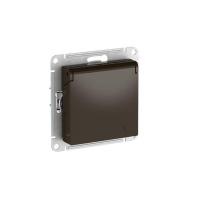 Розетка AtlasDesign 16А IP20 с заземл. защ. шторки с крышкой быстрозажим. клем. механизм мокко SE ATN000646S