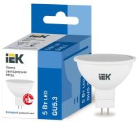 Лампа светодиодная MR16 софит 5Вт 230В 6500К GU5.3 IEK LLE-MR16-5-230-65-GU5