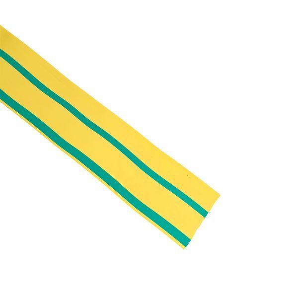 Трубка термоусадочная ТУТ нг 40/20 желт./зел. (уп.50м) EKF tut-40-yg