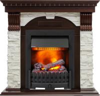 Dimplex Каминокомплект Dublin - Темный дуб / Сланец белый с очагом Danville Black FB2