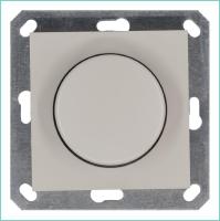 Светорегулятор поворотно-нажимной (диммер) LED 30-400Вт 1gang 2way механизм тауп Jasmart G4012T