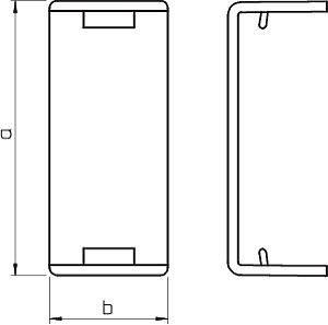 Накладка стыковая кабель-канала 60х90мм ПВХ WDK HS60090RW бел. OBO 6193590