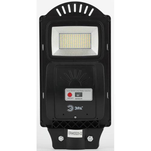 Светильник 20Вт 5000К IP65 400лм консольный на солнечной батарее SMD с кронштейном с датчиком движения ПДУ Эра Б0046798