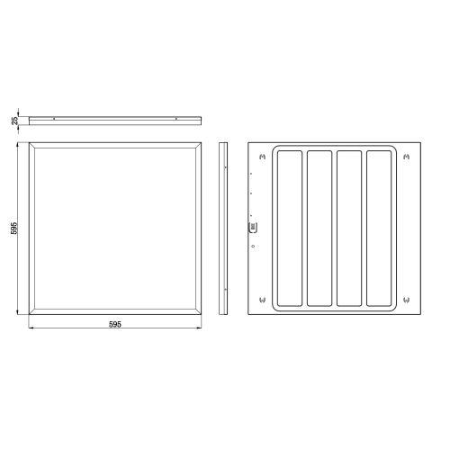 Светильник светодиодный SPO-1-40-6K-M [4] 40Вт 6500К 4200лм IP40 595х595х25 панель с равномерной засветкой Эра Б0041887