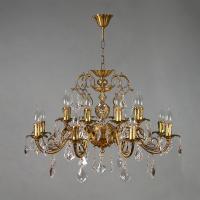 Подвесная люстра AMBIENTE by BRIZZI 8888/8+8 AB Leaf Crystal