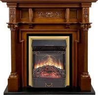Royal Flame Каминокомплект Oxford - Орех с очагом Majestic FX M Brass
