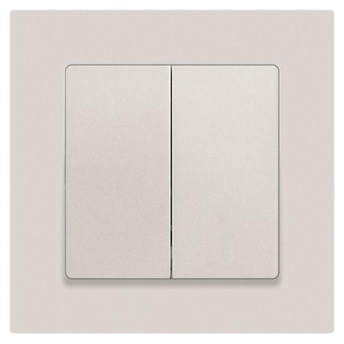 Переключатель 2-кл. СП Accent 6-107-06 10А IP20 250В AL/CU перламутр. Intro Б0063566