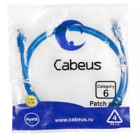 Патч-корд U/UTP кат.6 PC-UTP-RJ45-Cat.6-1.5m-BL 2xRJ45/8p8c неэкранир. PVC 1.5м син. Cabeus 8678c